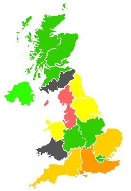 Click on a region for air pollution levels for 08/09/1988