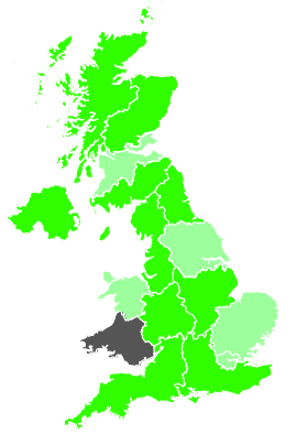 Click on a region for air pollution levels for 08/11/1988