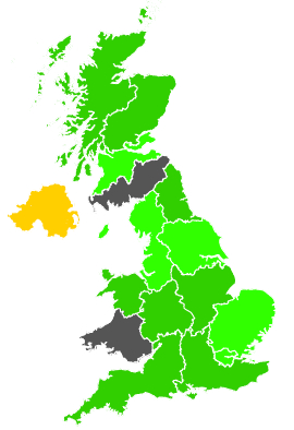 Click on a region for air pollution levels for 08/11/1989