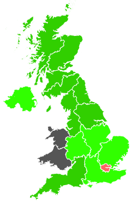 Click on a region for air pollution levels for 08/11/1990