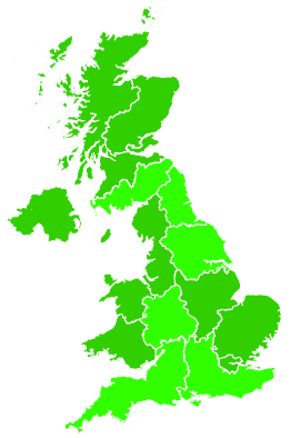 Click on a region for air pollution levels for 08/11/1999