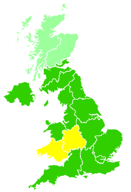Click on a region for air pollution levels for 08/11/2001