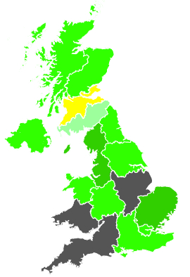 Click on a region for air pollution levels for 08/12/1987