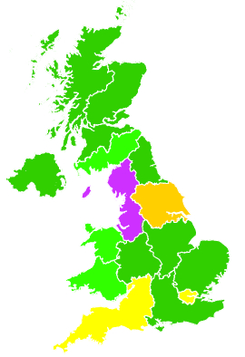 Click on a region for air pollution levels for 08/12/2004