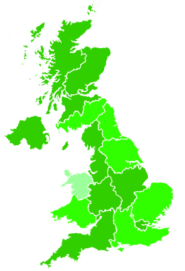 Click on a region for air pollution levels for 08/12/2022