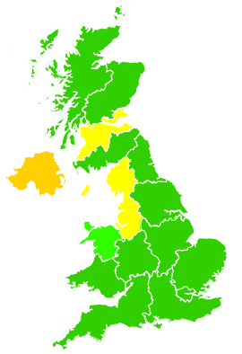 Click on a region for air pollution levels for 09/01/2010