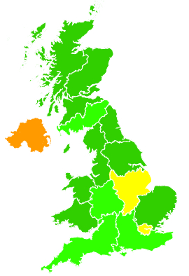 Click on a region for air pollution levels for 09/01/2013