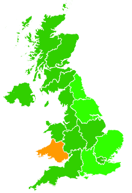 Click on a region for air pollution levels for 09/01/2017