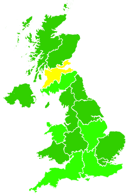 Click on a region for air pollution levels for 09/02/2001