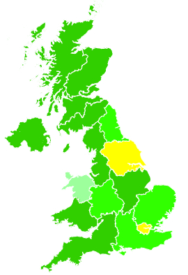 Click on a region for air pollution levels for 09/02/2008