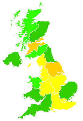 Click on a region for air pollution levels for 09/02/2012