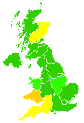 Click on a region for air pollution levels for 09/02/2015