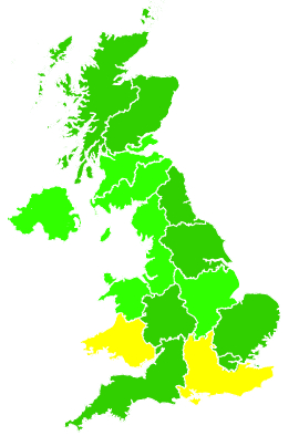 Click on a region for air pollution levels for 09/02/2017