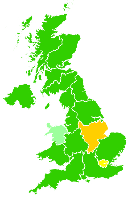 Click on a region for air pollution levels for 09/02/2023