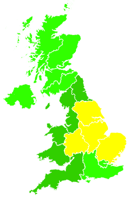 Click on a region for air pollution levels for 09/02/2025