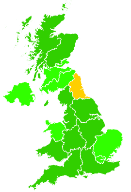 Click on a region for air pollution levels for 09/02/2026