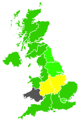 Click on a region for air pollution levels for 09/03/1989