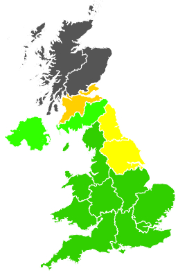 Click on a region for air pollution levels for 09/03/1998