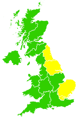 Click on a region for air pollution levels for 09/03/2004
