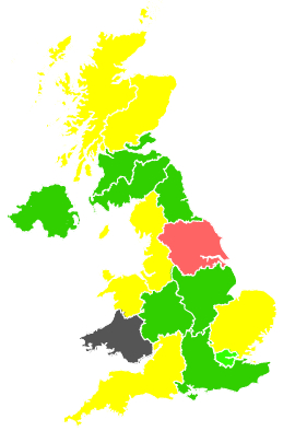 Click on a region for air pollution levels for 09/04/1991