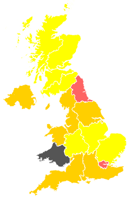 Click on a region for air pollution levels for 09/04/1992