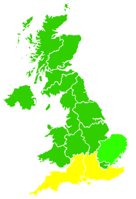 Click on a region for air pollution levels for 09/04/1996