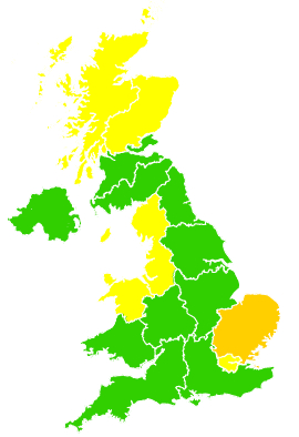 Click on a region for air pollution levels for 09/04/2005