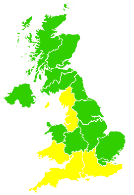 Click on a region for air pollution levels for 09/04/2010