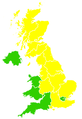 Click on a region for air pollution levels for 09/04/2019