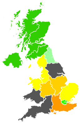 Click on a region for air pollution levels for 09/05/1987