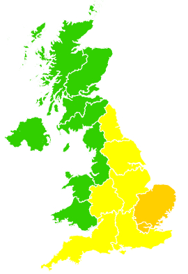 Click on a region for air pollution levels for 09/05/1998