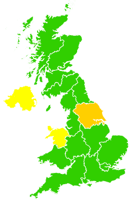 Click on a region for air pollution levels for 09/05/2005