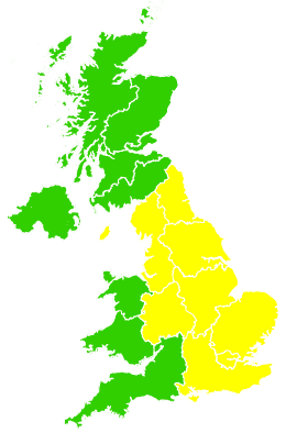 Click on a region for air pollution levels for 09/05/2009