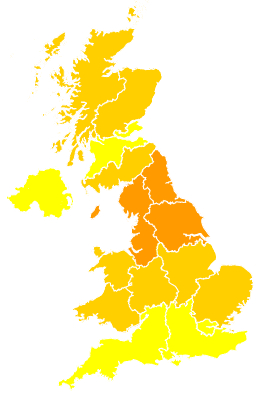 Click on a region for air pollution levels for 09/05/2016