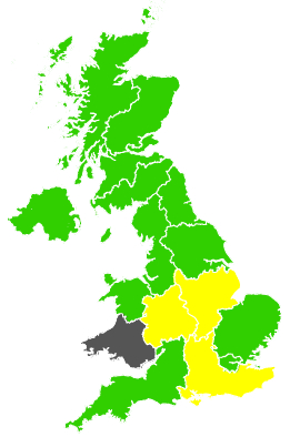 Click on a region for air pollution levels for 09/06/1989