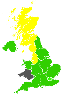 Click on a region for air pollution levels for 09/06/1990