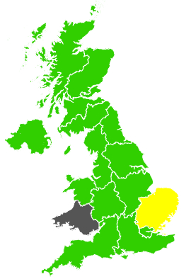 Click on a region for air pollution levels for 09/06/1991