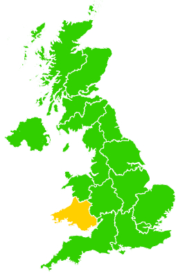 Click on a region for air pollution levels for 09/06/1998
