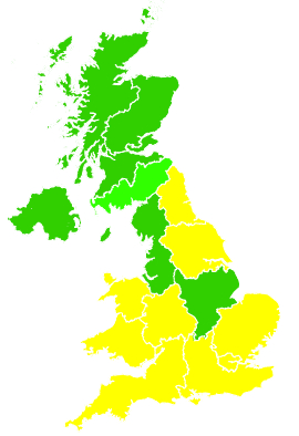 Click on a region for air pollution levels for 09/06/2005