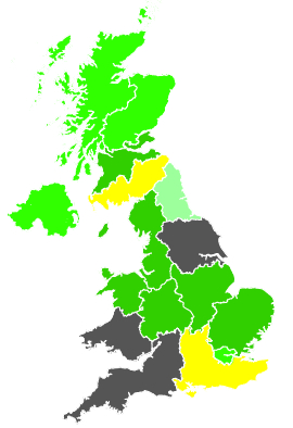 Click on a region for air pollution levels for 09/07/1987
