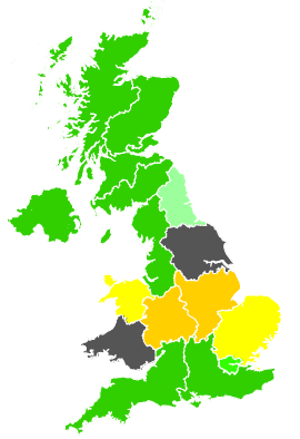 Click on a region for air pollution levels for 09/07/1989