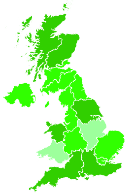 Click on a region for air pollution levels for 09/07/1993