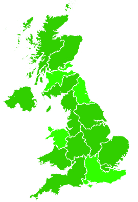 Click on a region for air pollution levels for 09/07/1998