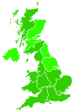 Click on a region for air pollution levels for 09/07/2009