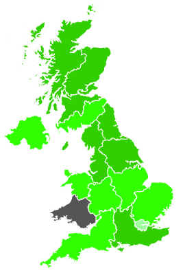 Click on a region for air pollution levels for 09/08/1987