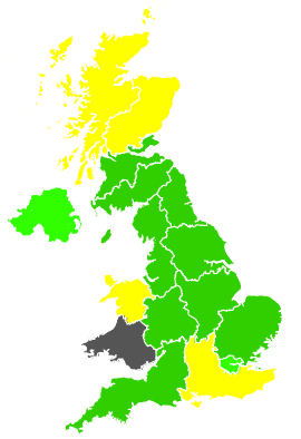 Click on a region for air pollution levels for 09/08/1988
