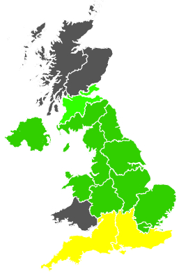 Click on a region for air pollution levels for 09/08/1994
