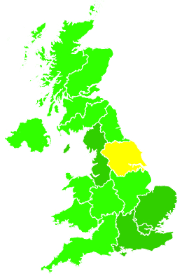 Click on a region for air pollution levels for 09/08/2000