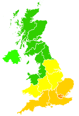 Click on a region for air pollution levels for 09/08/2026