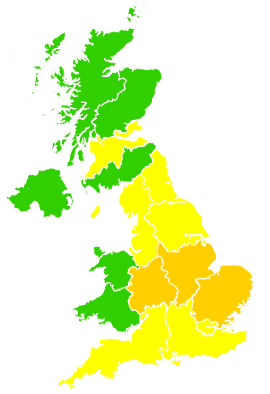 Click on a region for air pollution levels for 09/09/2012